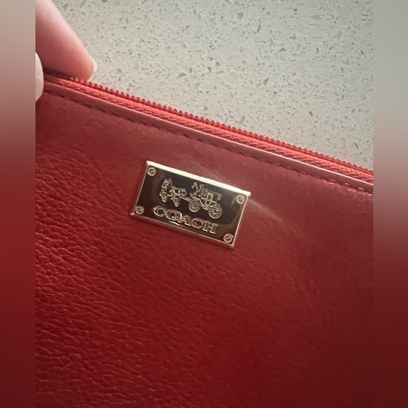 Coach wristlet, bright orange/red - Picture 5 of 6